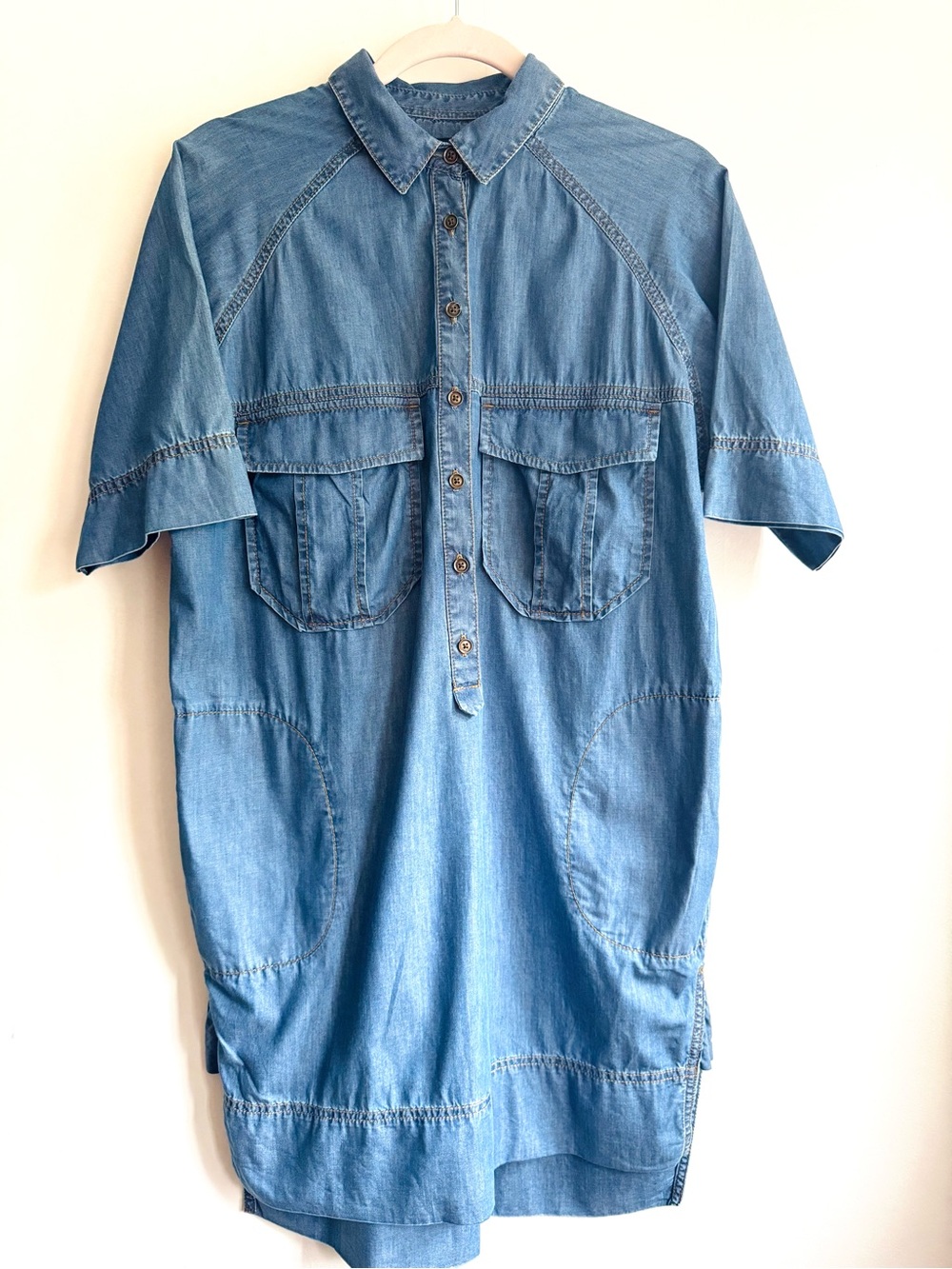 Banana Republic Light Blue Denim Shirt Dress